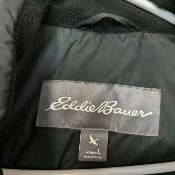 Eddie Bauer Black Puffer Vest Size L - Picture 3 of 5